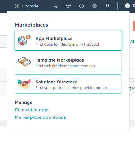 hubspot marketplace app screenshot